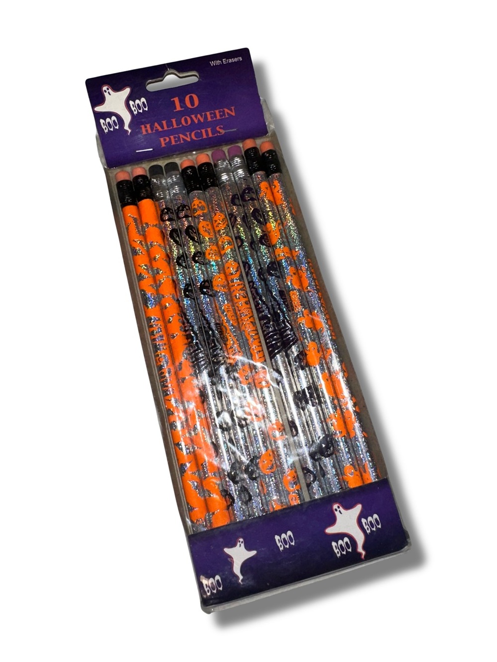 10pc Iridescent Halloween Pencil Set